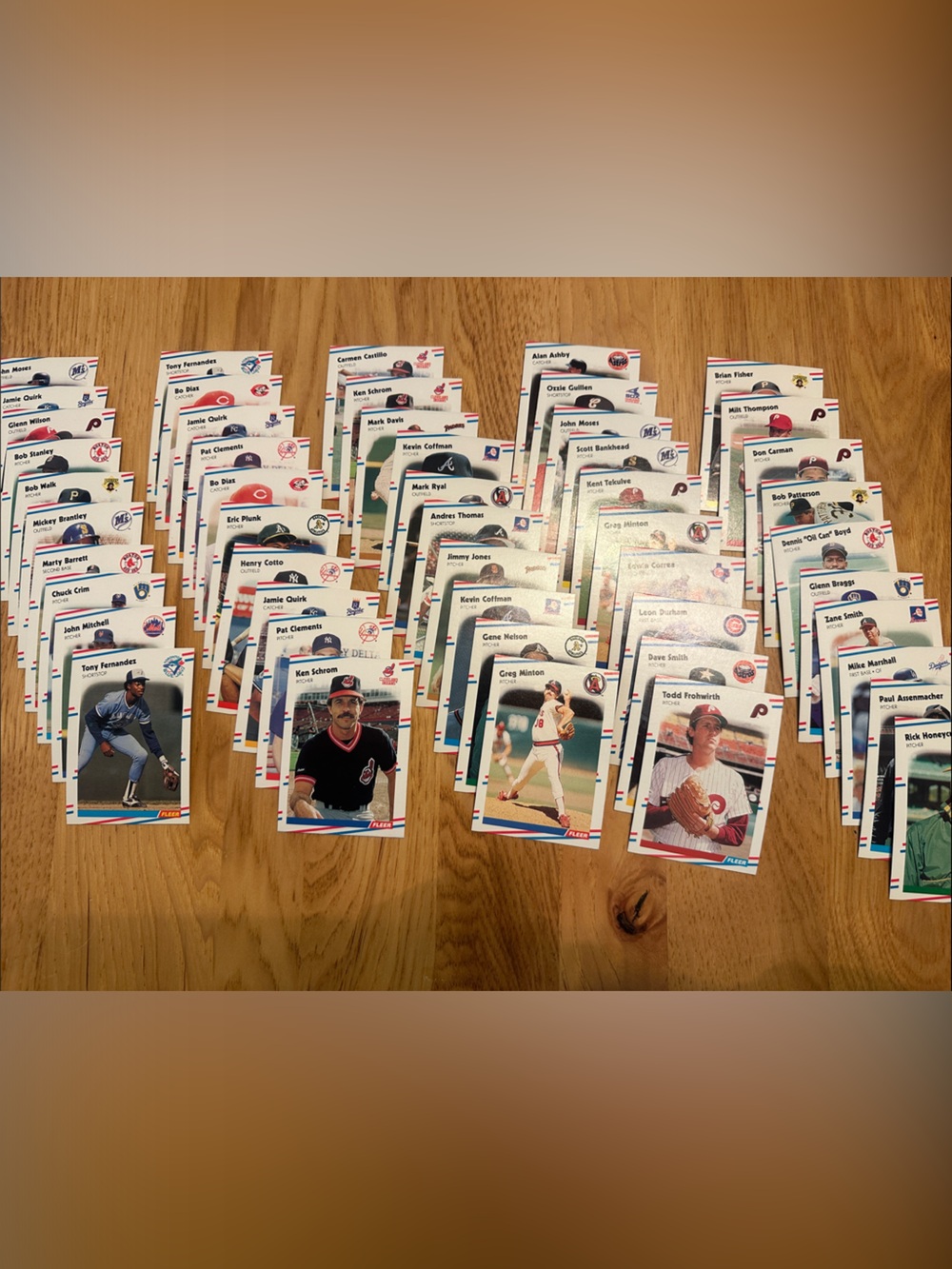1988 Fleer Baseball Card Lot - Vintage Player Cards